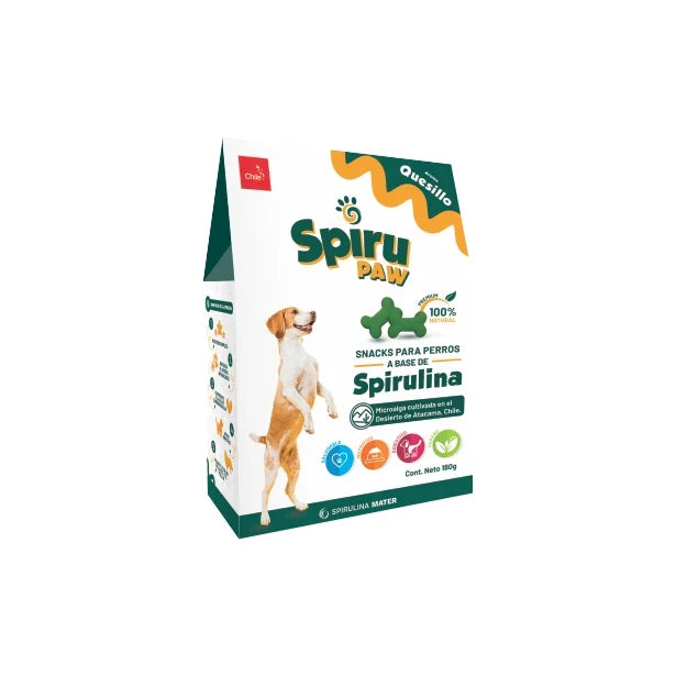 Snack para perros a base de Espirulina SPIRU PAW Aroma Quesillo 180g C/U