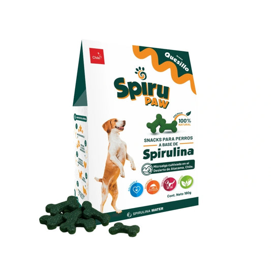 Snack para perros a base de Espirulina SPIRU PAW Aroma Quesillo 180g C/U
