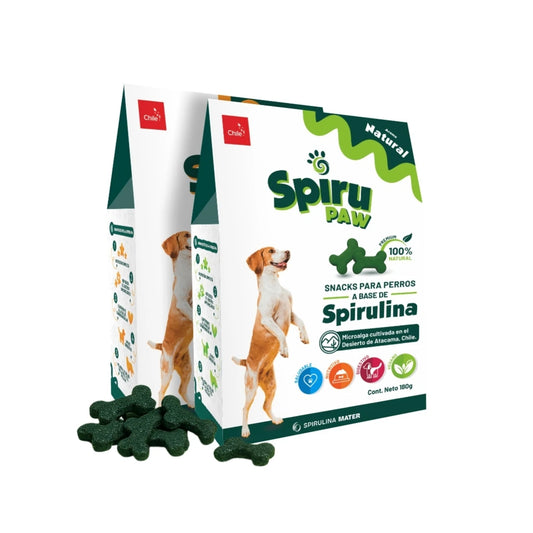 2 Snack para perros a base de Espirulina SPIRU PAW 180g C/U