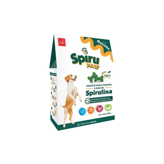 Snack para perros a base de Espirulina SPIRU PAW Aroma Quesillo 180g C/U