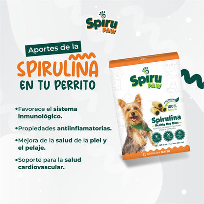 Bocaditos para perros SPIRU PAW a base de Espirulina 227g