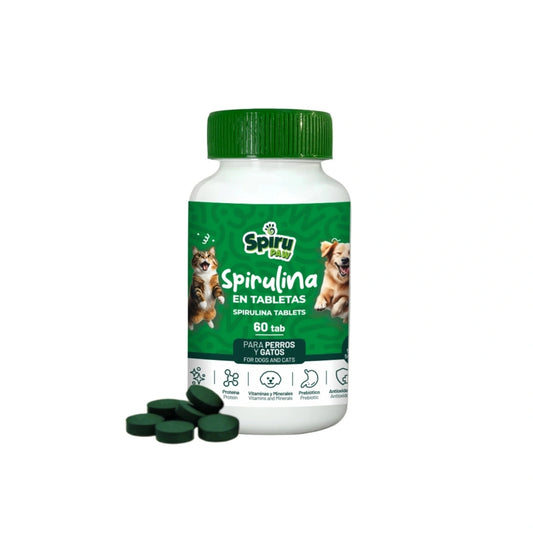 Espirulina en tabletas SPIRU PAW para perros y gatos 60 unidades  + ENVÍO GRATIS EN BOGOTÁ