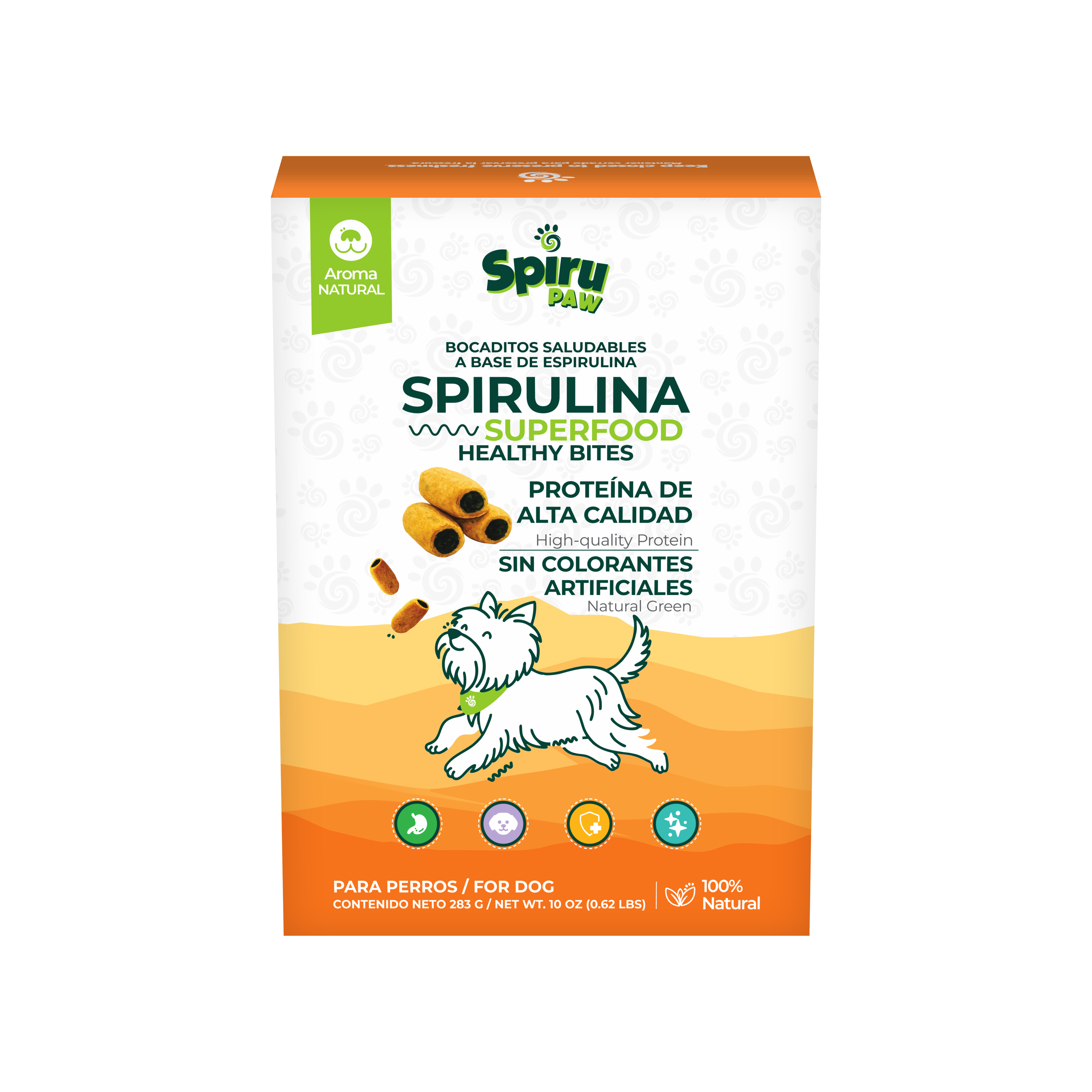 Bocaditos para perros SPIRU PAW a base de Espirulina 283 g