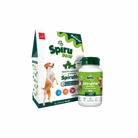 Espirulina en polvo + Snack para perros a base de Espirulina