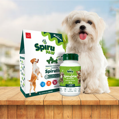 Espirulina en polvo + Snack para perros a base de Espirulina