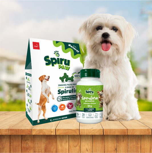 Espirulina en polvo + Snack para perros a base de Espirulina
