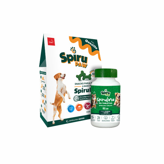Espirulina en tabletas + Snack para perros a base de Espirulina